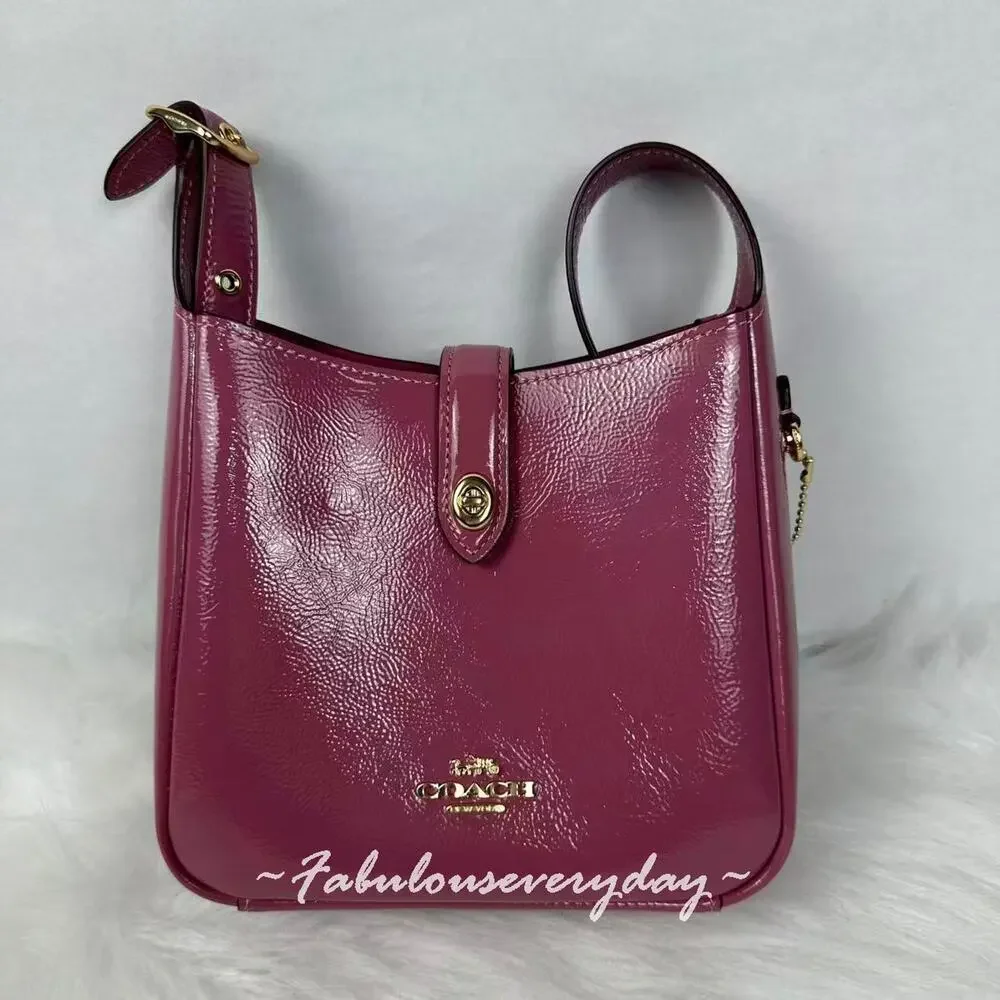 COACH Hadley Mini Crossbody Bag Shoulder Bag In Leather/Gold/Azelia CCE15 NWT